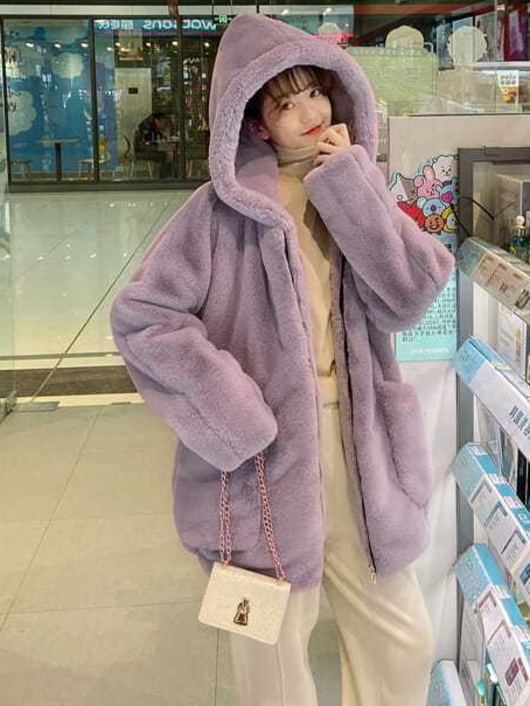 Street Fashion Hong Kong - Otoño Invierno de gran tamaño dulce