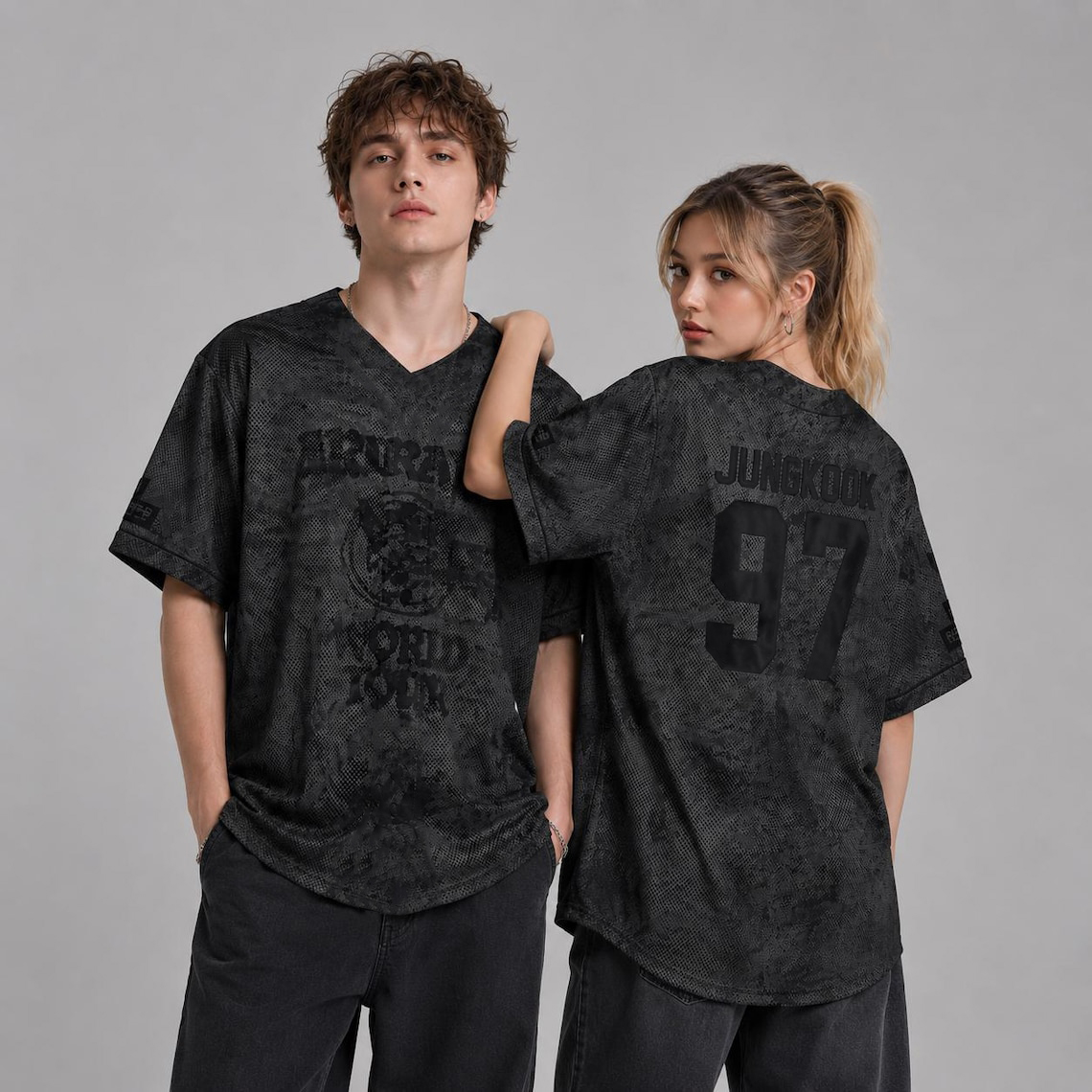 Street Fashion Kpop - Camisetas de béisbol con cuello en