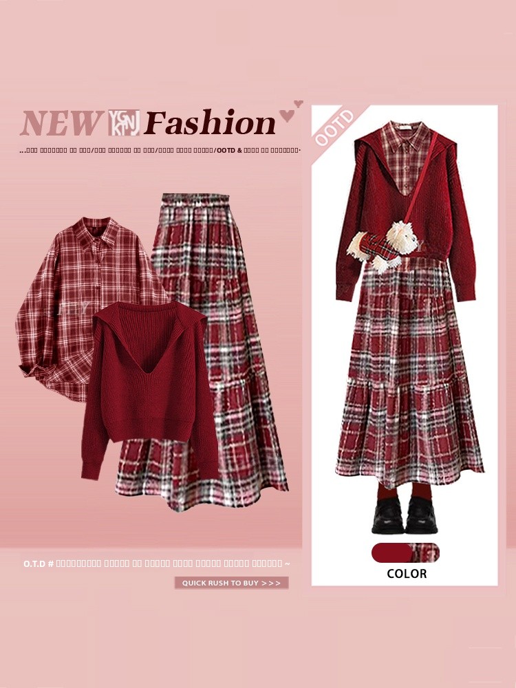 Street Fashion Brand - Conjunto de Tres Piezas de Moda