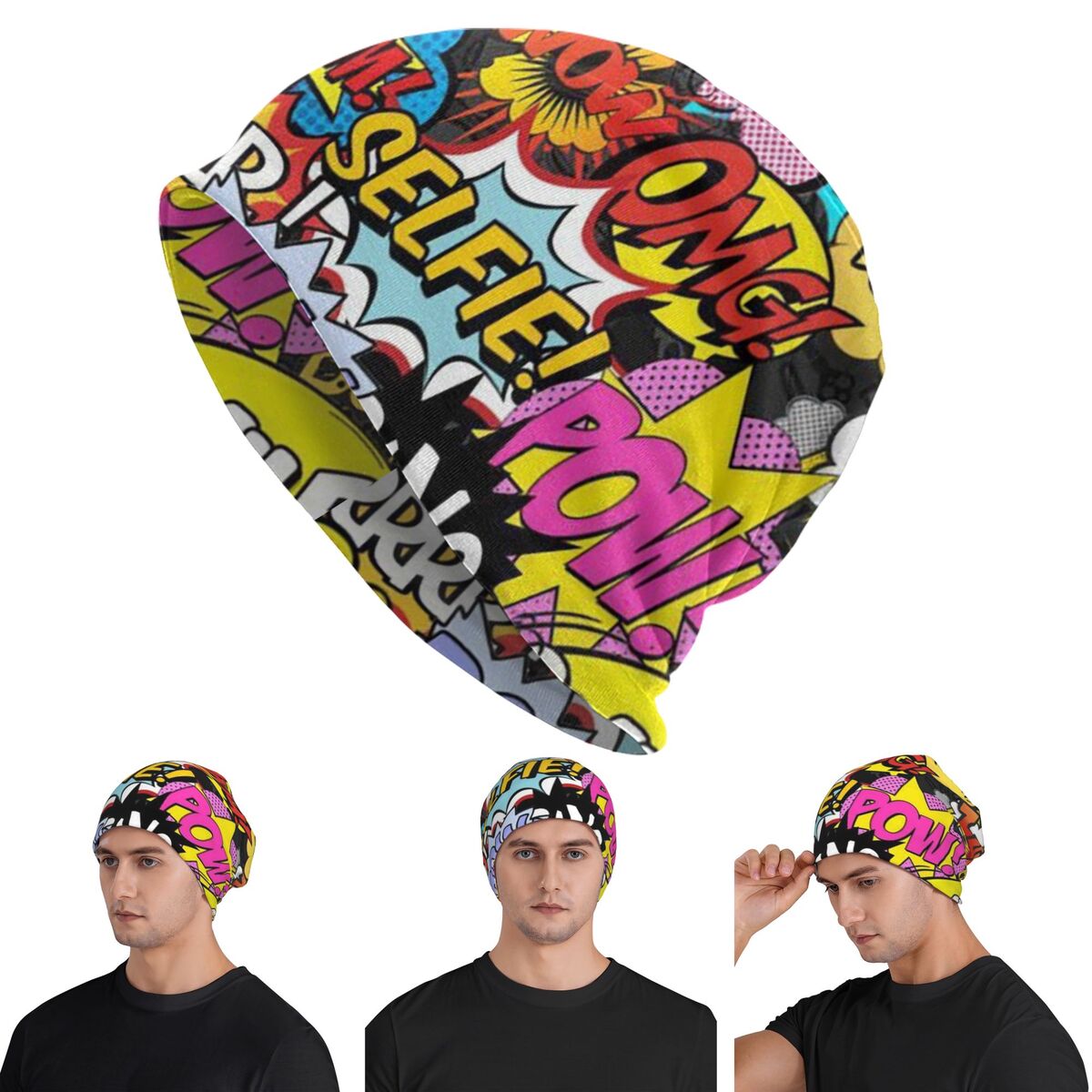Street Fashion Graffiti - Gorro de punto cálido con diseño