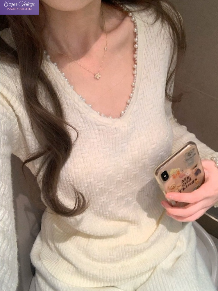Street Fashion Outfit Girl - Tops de punto estilo Vintage americano