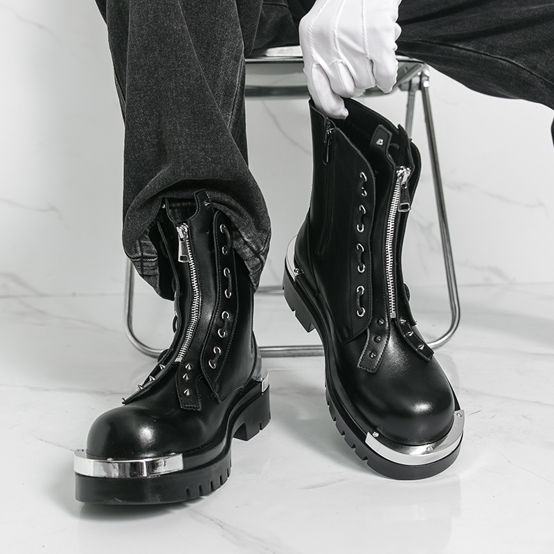 Street Fashion Walk - Botas de suela gruesa para hombre,