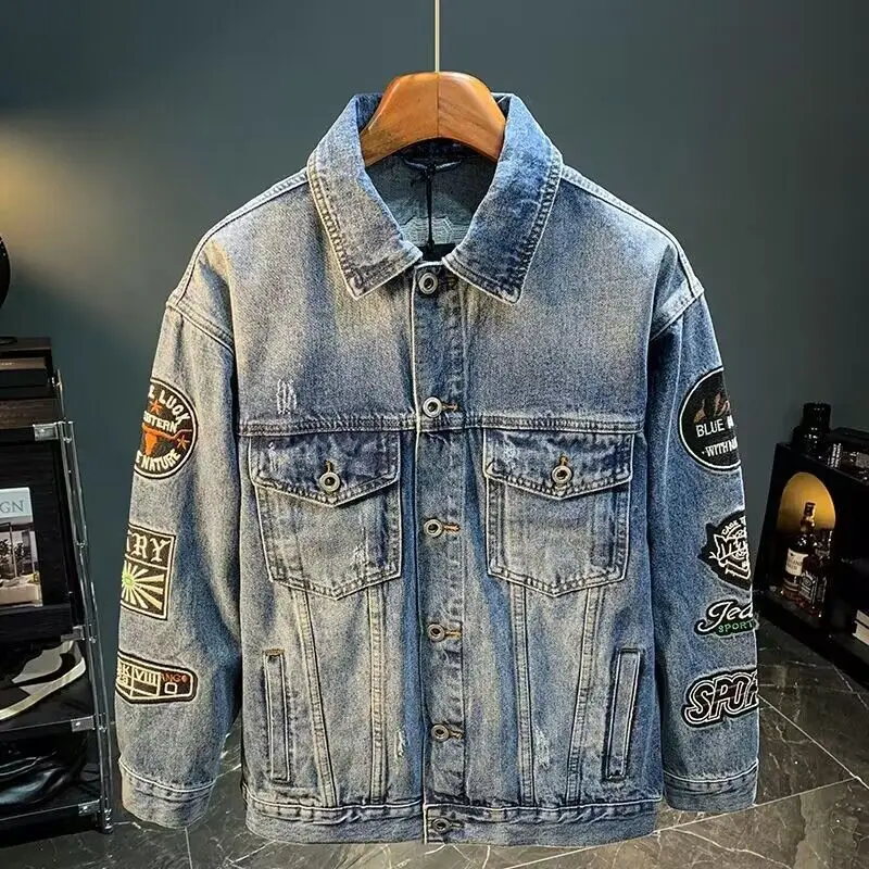 Chaqueta vaquera con parche bo - Street Fashion Hong Kong reseña y precio