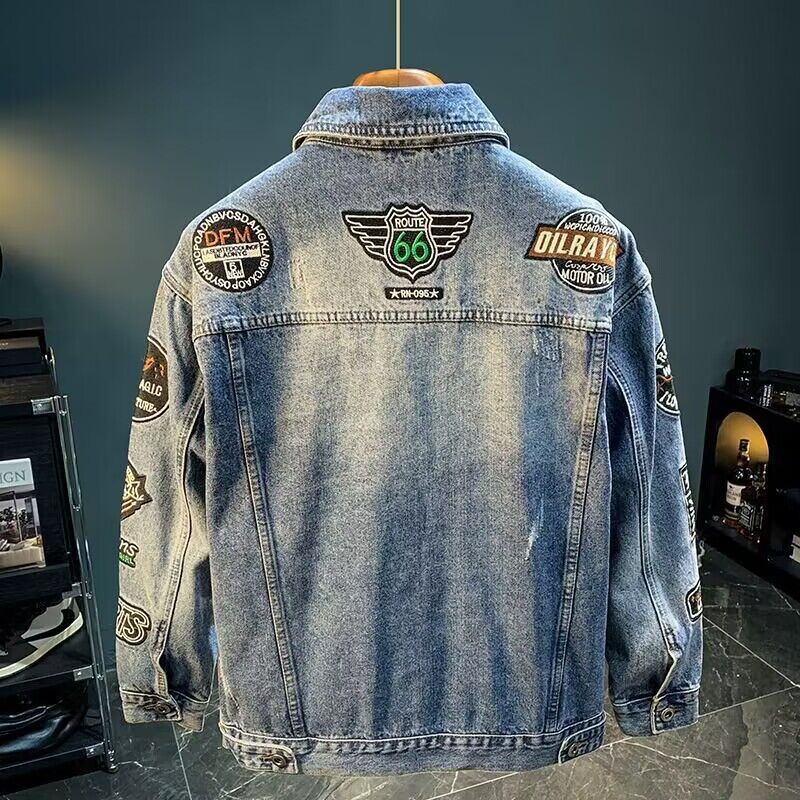Chaqueta vaquera con parche bo - Street Fashion Hong Kong reseña y precio