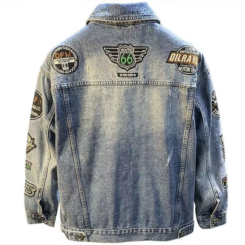 Chaqueta vaquera con parche bo - Street Fashion Hong Kong reseña y precio