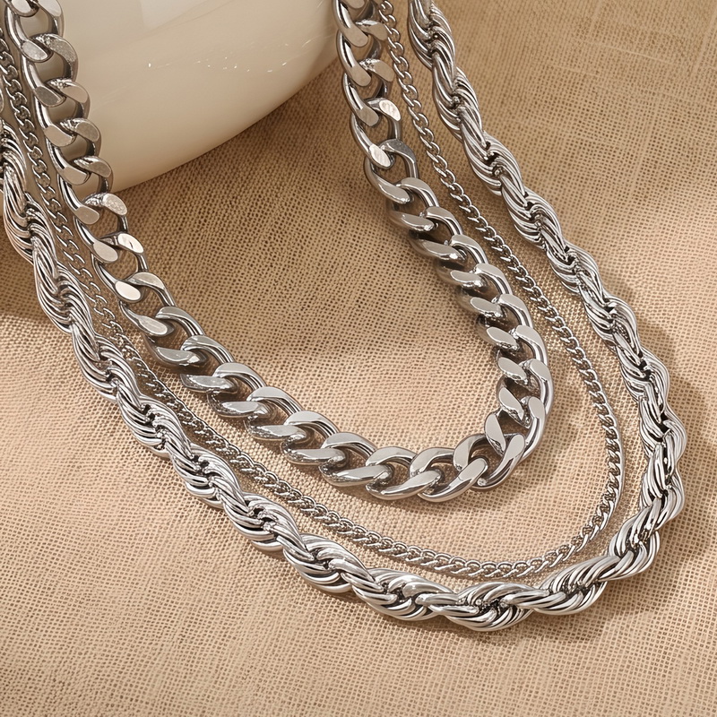 Collar de cadena cubana de ace - Fashion Street Singapore reseña y precio