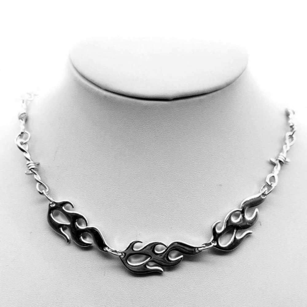 Collar de llama de espina de C - Fashion Street Singapore reseña y precio
