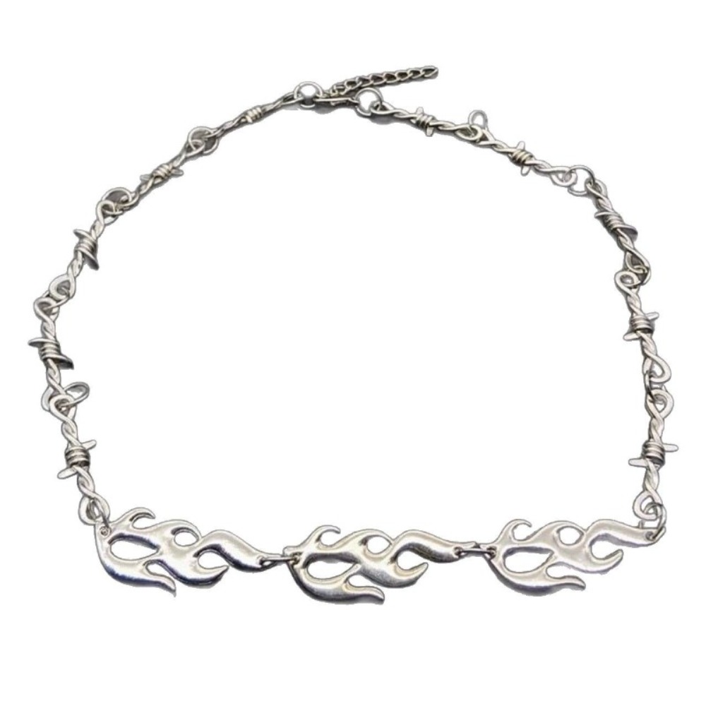 Collar de llama de espina de C - Fashion Street Singapore reseña y precio
