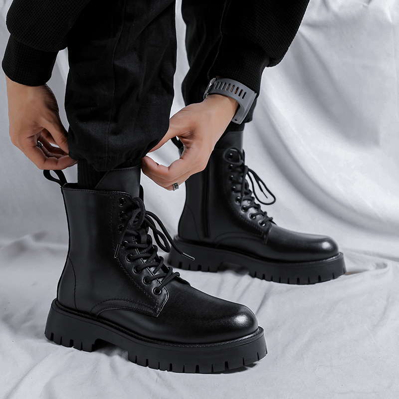 Botas de cuero genuino de lujo - Street Fashion Luxury reseña y precio