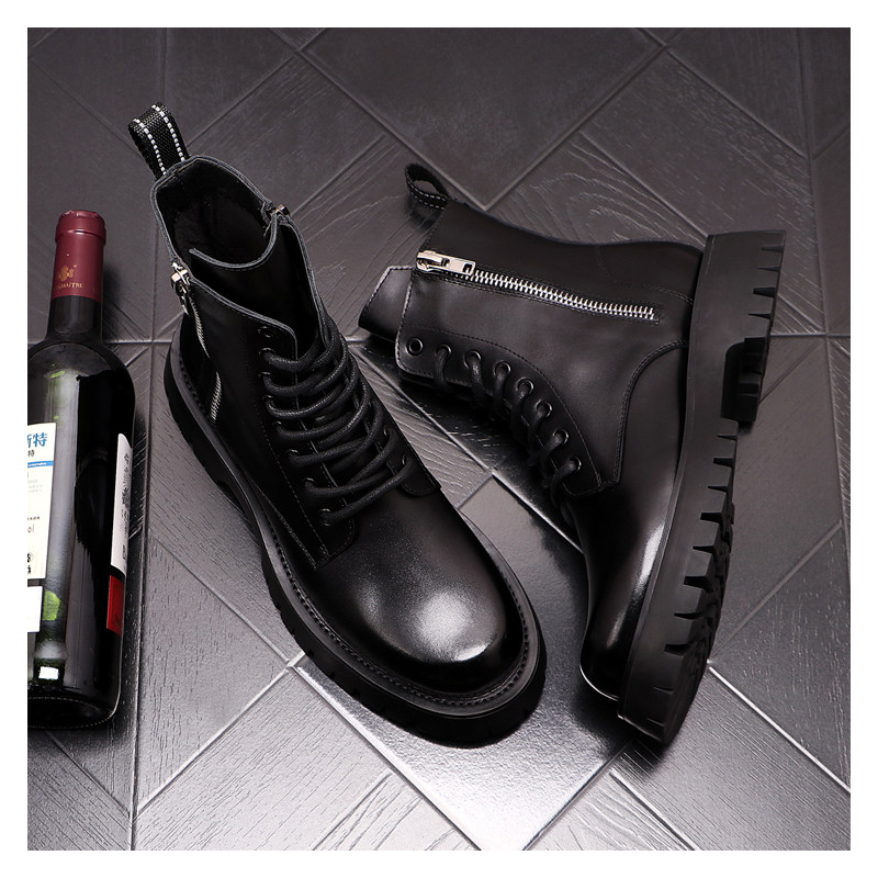 Botas de cuero genuino de lujo - Street Fashion Luxury reseña y precio