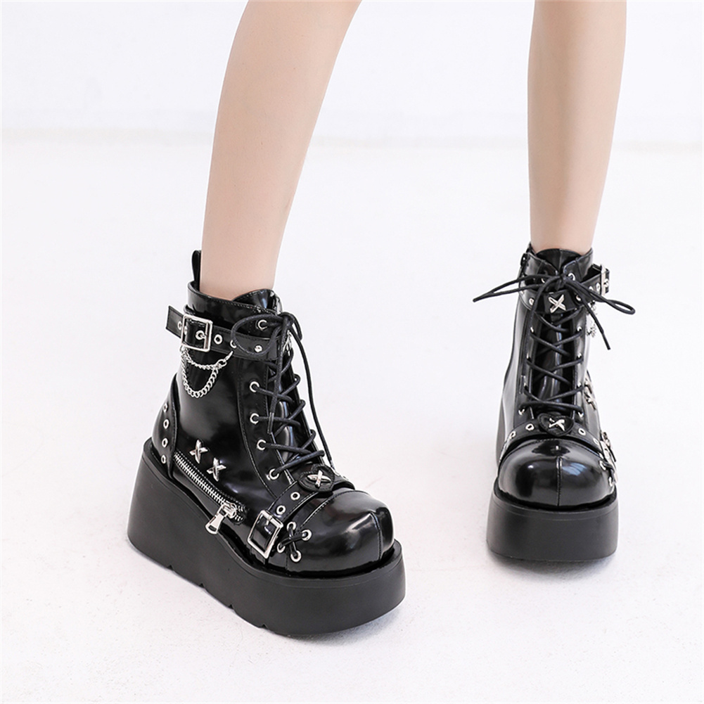 Botines de plataforma góticos  - Street Fashion Brand reseña y precio