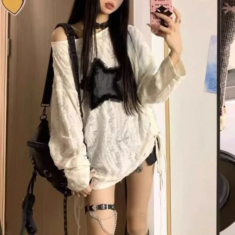 Camiseta Y2K con estampado de  - Street Fashion Kpop reseña y precio