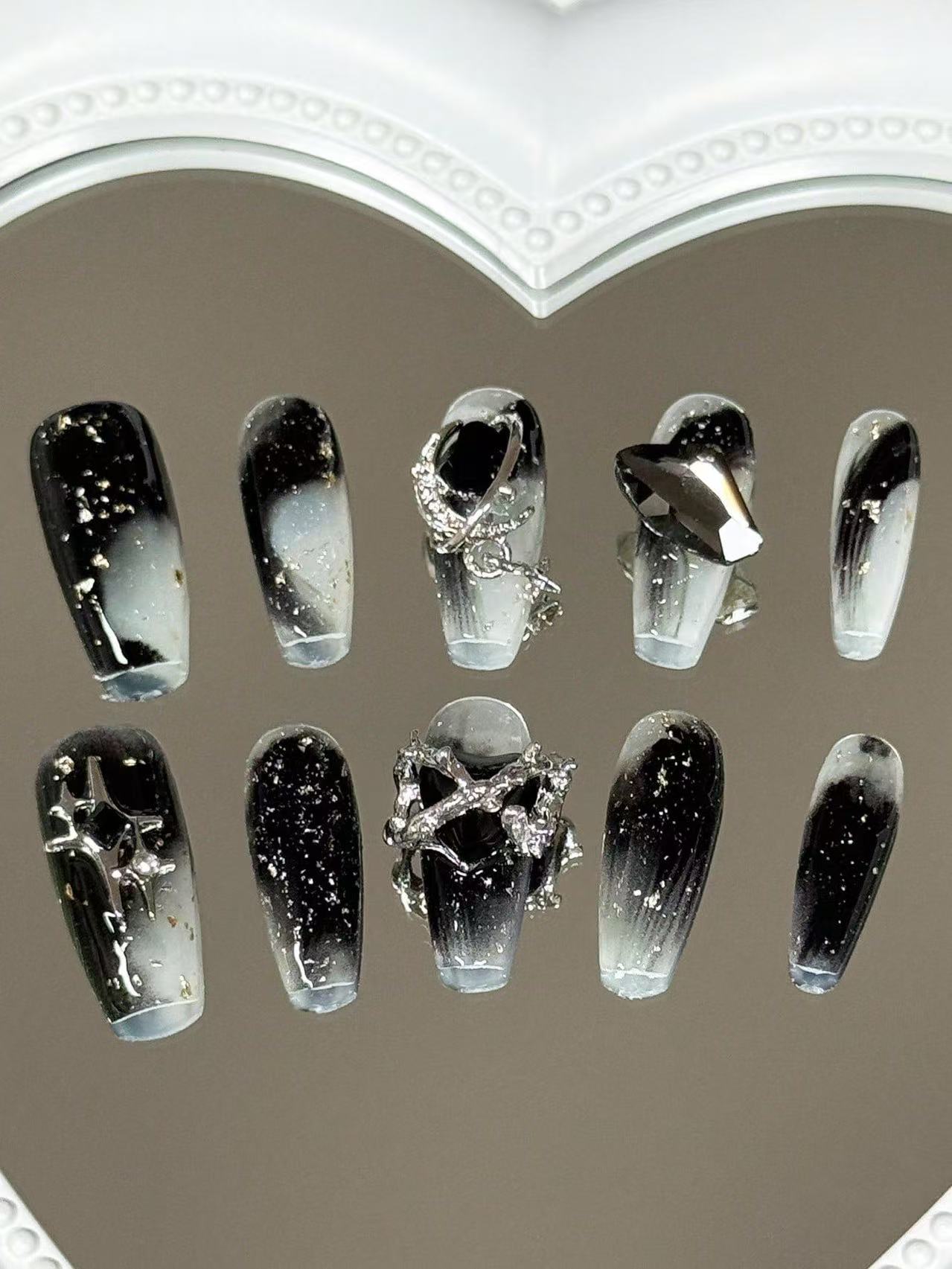 10 piezas de uñas largas trape - Street Fashion Outfit Girl reseña y precio