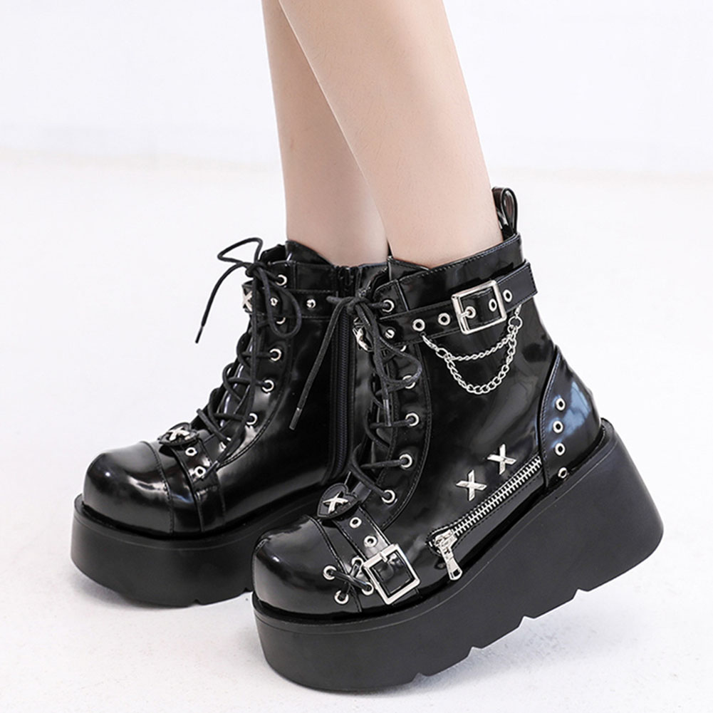 Nuevos botines góticos con pla - Street Fashion Brand reseña y precio