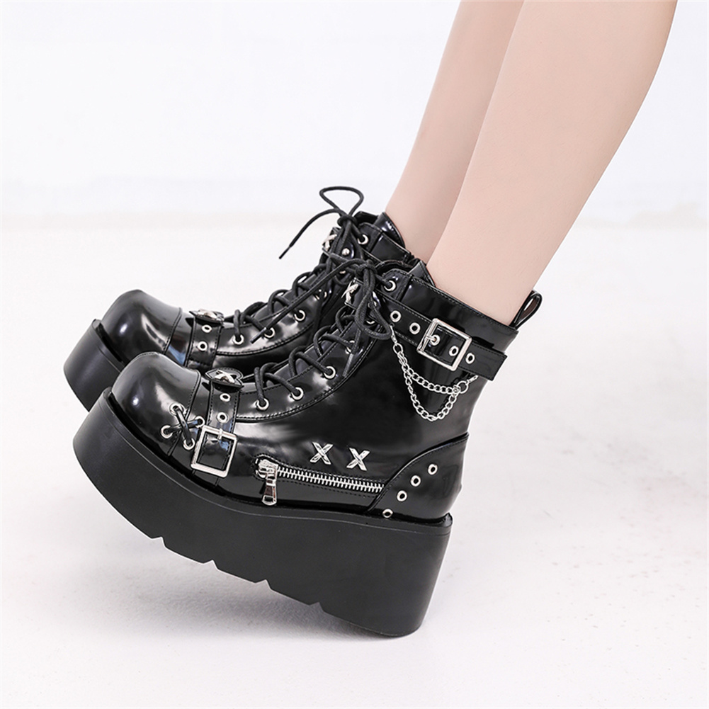Nuevos botines góticos con pla - Street Fashion Brand reseña y precio