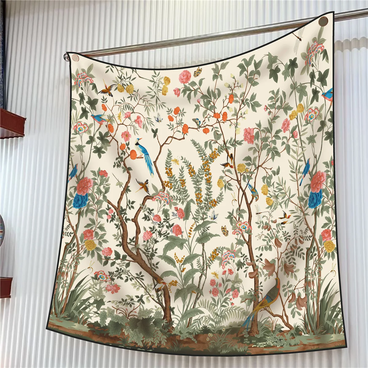 Bufanda de pájaro floral franc - French Street Fashion reseña y precio